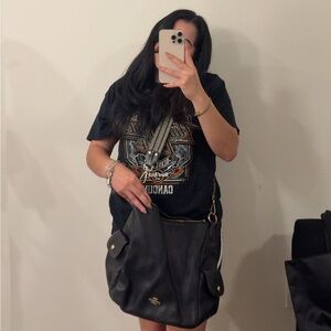 Coach Black Leather Shoulder Bag